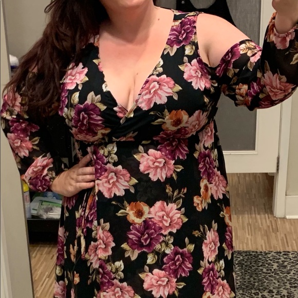 floor length floral dress